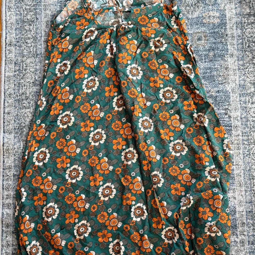 NATURAL LIFE Floral dress in Green and Orange, Medium, nwot - Picture 2 of 5